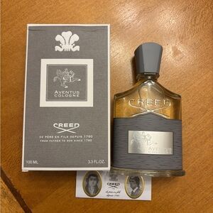 Creed Aventus Cologne with Gray and Silver Accents